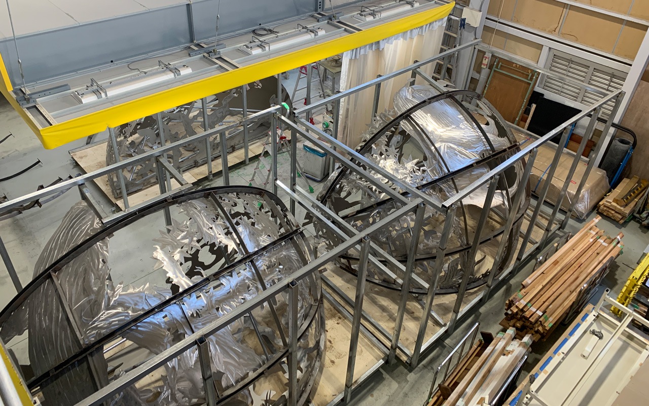 搬入されたモニュメントの素材