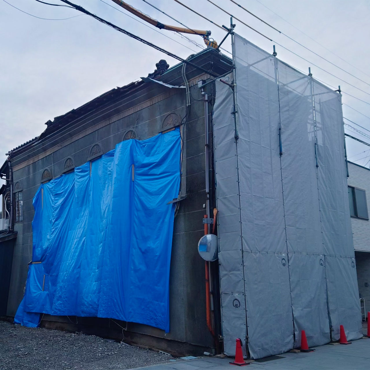 2024年2月外壁解体前の様子