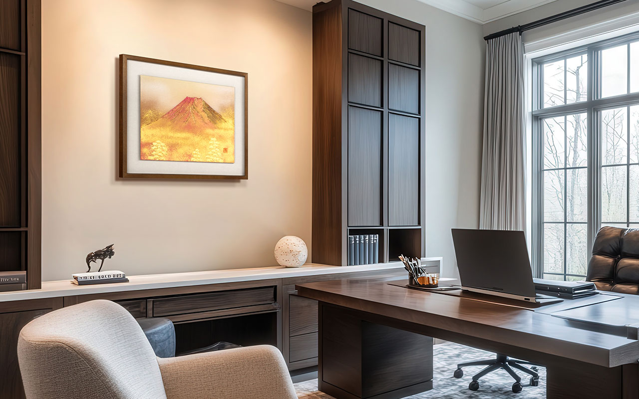 縁起の良い日本画を、現代的にアレンジ