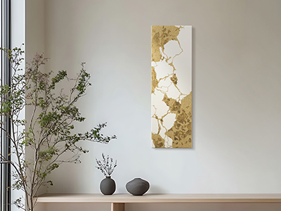 金沢箔の光が宿る、職人の手によるモダンアートパネル