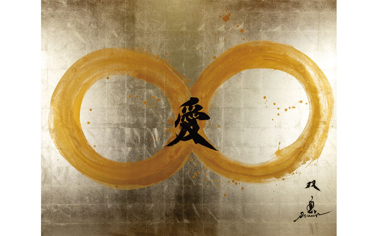 武田双雲氏金沢箔の作品